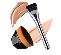 XFSRG 2 Piezas Brochas Maquillaje Profesional Hexagonal Plana Base Corrector Contorno Rostro Aplicador Cosmético