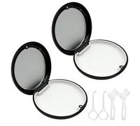 XFSRG 2 Piezas Caja Ferula Dental con Espejo Caja Dentadura Portátil Postiza Cierre Magnético a Presión a Prueba de Polvo Funda Ferula Dental para Viajes y Uso Diario