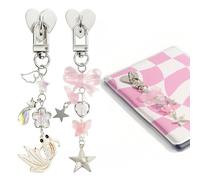 XFSRG 2 Piezas Colgantes para Teléfono Juego de E-Book Accesorios Colgante Móvil Lindo Y2K Encanto para Teléfono Llavero Mochila Billetera Cámara (Set A)