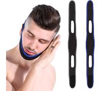 XFSRG 2 Piezas Correa Antirronquidos Ajustable Mentón Soporte Mandíbula Banda Nocturna Solución Respiración Nocturna Cómoda