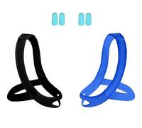 XFSRG 2 Piezas Correa para la Barbilla Antirronquidos Aparato No Roncar Banda Ajustable Antironquidos y 2 Pares de Tapones para los Oídospara Dormir