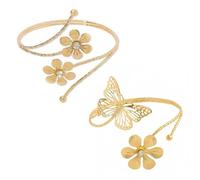 XFSRG 2 Piezas Flores Mariposas Pulsera Elegante y Lujoso Pulsera para el Antebrazo Accesorio Elegante