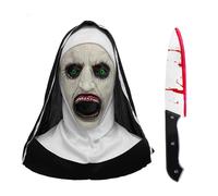 XFSRG 2 Piezas Halloween Scream Mask y Falso Cuchillo Sangriento Set de Espeluznantes Máscara Ghostface para Eventos Fiestas Disfraces Terror(Set C)