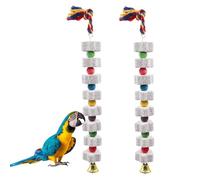 XFSRG 2 Piezas Juguetes para Loros de Calcio Pájaros Molar Juguetes Jaula Accessories para Cacatúas Periquitos Hamsters(Gris)