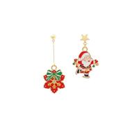 XFSRG 2 Piezas Pendientes Navidad Mujer Navideños Colgantes Joyas de Mujer Navidad Aleación de Zinc Pendientes Festivos Adornos Navideños Accesorios para Fiestas Invierno (A)