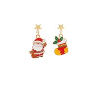 XFSRG 2 Piezas Pendientes Navidad Mujer Navideños Colgantes Joyas de Mujer Navidad Aleación de Zinc Pendientes Festivos Adornos Navideños Accesorios para Fiestas Invierno (D)