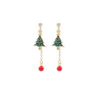 XFSRG 2 Piezas Pendientes Navidad Mujer Navideños Colgantes Joyas de Mujer Navidad Aleación de Zinc Pendientes Festivos Adornos Navideños Accesorios para Fiestas Invierno (E)