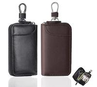 XFSRG 2 Piezas Porta Chaves Hombres PU Cierre con Cremallera Multifuncional Portátil Organizador Llaves Portátil para Llaves de Casa