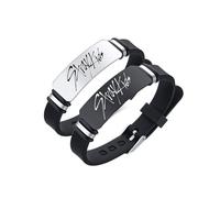 XFSRG 2 Piezas Pulsera de Silicona Hombre Mujer con Placa de Acero Inoxidable Pulseras Minimalista Chic Regalo para Hermanos Parejas
