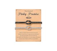 XFSRG 2 Piezas Pulsera Mujer Doble Capa con Nudo Pulseras Elegante con Tarjeta Pulsera Ajustable Accesorio de Moda Regalo para Parejas