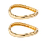 XFSRG 2 Piezas Pulsera para Mujer Minimalista Bangle Pulseras Liso Rígido Apilables Moderna Brazalete Abierta Diseño Elegante Joyería Accesorio de Moda