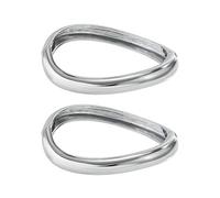 XFSRG 2 Piezas Pulsera para Mujer Minimalista Bangle Pulseras Liso Rígido Apilables Moderna Brazalete Abierta Diseño Elegante Joyería Accesorio de Moda