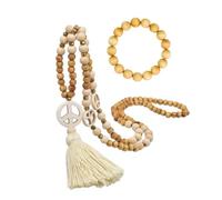 XFSRG 2 Piezas Rosario Católico Collar Largo y Pulsera Conjunto con Cruz y