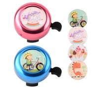 XFSRG 2 Piezas Timbre Bicicleta Infantil Redondo Metálico Campana Sonora Decorativa Accesorios Ciclismo Niños Diseños Intercambiables