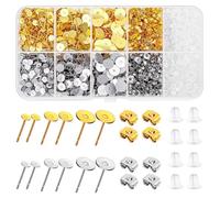 XFSRG 2000 Piezas Kit para Hacer Pendientes Aretes para Manualidades con Tuercas de Pendientes de Mariposa y Cierres de Silicona para DIY Accesorios de Joyería (Set 1)