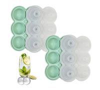 XFSRG 2Pcs Molde Hielo Redondo, Cubiteras Para Hielo Antiadherente, desmolde rápido, perfecto para whisky, cócteles, café y más