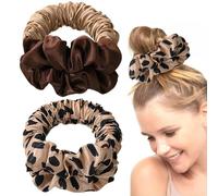 XFSRG 2PCS Rizador Nocturno sin Calor Lazy Hair Roller to Sleep in Heatless Curling Rob Headband Soft Ponytail Hairband Peinados Rizados Fáciles de Crear (Estampado de leopardo)