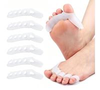 XFSRG 3 Pares Separadores de Dedos los Pies 5 Agujeros Correctores del Pie