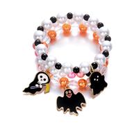 XFSRG 3 Piezas Pulsera Halloween Colgante Fantasma de Calabaza y Murciélago Pulseras para Parejas Accesorios Festivos