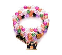 XFSRG 3 Piezas Pulsera Halloween Colgante Fantasma de Calabaza y Murciélago Pulseras para Parejas Accesorios Festivos
