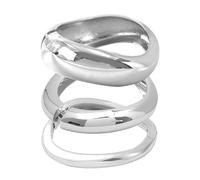 XFSRG 3 Piezas Pulsera Mujer Moda Boho Brazo Ancho Manguito Minimalista Ajustable Pulseras para Fiestas y Uso Diario(Plata)