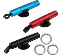 XFSRG 3 Piezas Rompe Cristales y Cinturones 2 en 1 Rompe Cristales Coche con Llavero Herramienta de Rescate de Emergencia Esencial para Coches y Autobuses