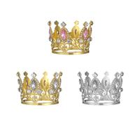 XFSRG 3 Piezas Tiara Mujers Pequeño Lujo Ligero Cristales Brillantes Corona Princesa Vintage Elegante para Cumpleaños Aniversario Fiesta