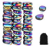 XFSRG 30 Piezas Imanes Hematita Magnéticos Colores Imanes Nevera con Bolsa de Almacenamiento para ReunióN en Casa Oficina Viajes