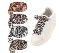 XFSRG 4 Pares Cordones Zapatillas Estilo Animal Print para Zapatos Deportivos y Casual Cordones de Colores Anchos y Duraderos para Hombres y Mujeres (100cm)