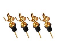 XFSRG 4 Piezas Aceitera Acero Inoxidable Boquilla Plegable Automática para Aceite de Oliva Vertedor Cónico y Porcionador con para Licores Bares Fiestas y Yertedores de Aceite Domésticos