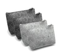 XFSRG 4 Piezas Bolsas de Cosméticos de Fieltro con Cremallera Neceser Multifuncional y Estuche para Lápices Organizador de Viaje Base para Proyectos diy