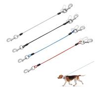 XFSRG 4 Piezas Correa Perro Cable de Acero Resistente Antimordeduras Gancho Giratorio de 360 Grados Apto para Gatos y Perros