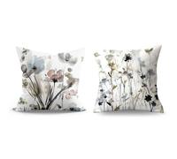 XFSRG 4 Piezas Fundas de Cojines 45x45 para Sofá Exterior Jardín Diseño Floral Acuarela Set de 4 Fundas de Cojines Impermeables y Duraderas para Decoración de Hogar y Jardín