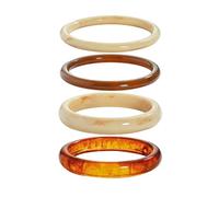 XFSRG 4 Piezas Pulseras Mujer Gradiente Ámbar Conjunto de Pulseras Elegancia Vintage Pulsera Apilables Adecuados para el Uso Diario Cenas y Reuniones