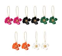 XFSRG 5 Pares Pendientes Colgantes de Flores Grandes Largos Pendientes