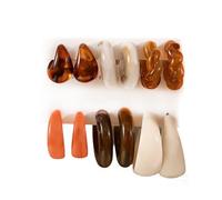 XFSRG 6 Pares Pendientes Mujer Aro Color Degradado Pasadores Estilo Retro Bisutería Creativa Regalo de Cumpleaños