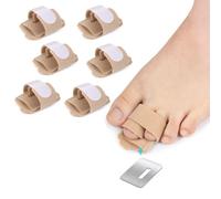 XFSRG 6 Piezas Corrector Dedo Martillo Nailon Férula para Dedos Pie Separador de Dedos Protector para Pies Enderezador Ortopédico para Soporte (Color de Piel)