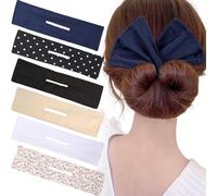XFSRG 6 Piezas Moldeador de Moño Pelo con Lazo Moño Mágico Herramienta Rosquilla para Hacer Moños Mágicos el Cabello Fabricantes Moños de Pelo Accesorio para Peinado