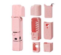 XFSRG 6 Piezas Osmo Pocket 3 Protector de Lente Funda de Silicona Resistente a los Arañazos Compatible dji Osmo Pocket 3 Creator Combo Accesorios(Rosa)