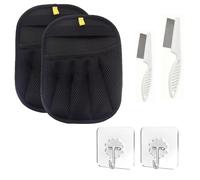 XFSRG 6 Piezas Pelo Mascotas Estático Pet Hair Remover Glove Pelo para Gatos Guantes Removedores Reutilizables Guantes de Aseo para el Pelos Peine Eliminar Pulgas Perros y Gatos