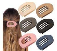 XFSRG 6 Piezas Planas Pinzas Pelo Mujer Pinzas Francesas Leopardo Antideslizantes Hair Clips para Acostarse y Conducir(Multicolor B)