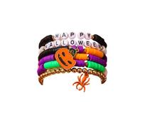 XFSRG 6 Piezas Pulsera Halloween Mujer Pulsera Calabaza Bruja Encantadora Pulseras Araña Fantasma Apilables Pulseras Murciélago Encantos Joyería Gótica Helloween Accesorios Disfraces Fiesta