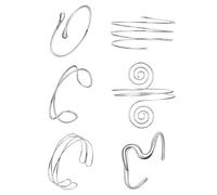 XFSRG 6 Piezas Pulseras Mujer Forma Geométrica Sencilla Brazalete para el Antebrazo Ajustable para el Día a Día Playa y las Fiestas