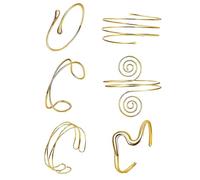 XFSRG 6 Piezas Pulseras Mujer Forma Geométrica Sencilla Brazalete para el Antebrazo Ajustable para el Día a Día Playa y las Fiestas