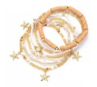 XFSRG 6 Piezas Tobillera Mujer Conchas Pulsera Tobillo con Estrella de Mar