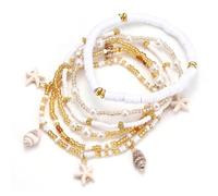 XFSRG 6 Piezas Tobillera Mujer Conchas Pulsera Tobillo con Estrella de Mar