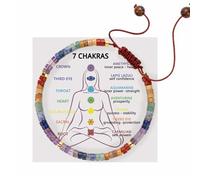 XFSRG 7 Chakras Pulsera Mujer Brazalete Ajustable con Piedras Naturales Pulseras de Cuentas Multicolor Joyeria Espiritual para Mujer Accesorios para Yoga Meditacion