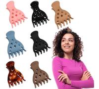 XFSRG 7 Piezas Pinzas Pelo Mujer sin Marcas Levantar Raíces del Cabello Volumen Pinzas para Mujers y Niñas Cabello Rizado(Multicolor A)