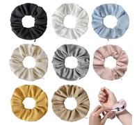 XFSRG 8 Piezas Bandas para el Cabello Scrunchies Coletero Scrunchie Terciopelo Elastics Crunchies Pelo de Flexible para Niña Mujer (Set 2)
