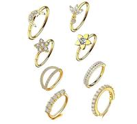 XFSRG 8 Piezas Piercing Nariz Hipoalergénico Anillos para la Nariz Septum 20G 316L de Acero Inoxidable Joyería para Estilo Diario Fiestas y Piel Sensible